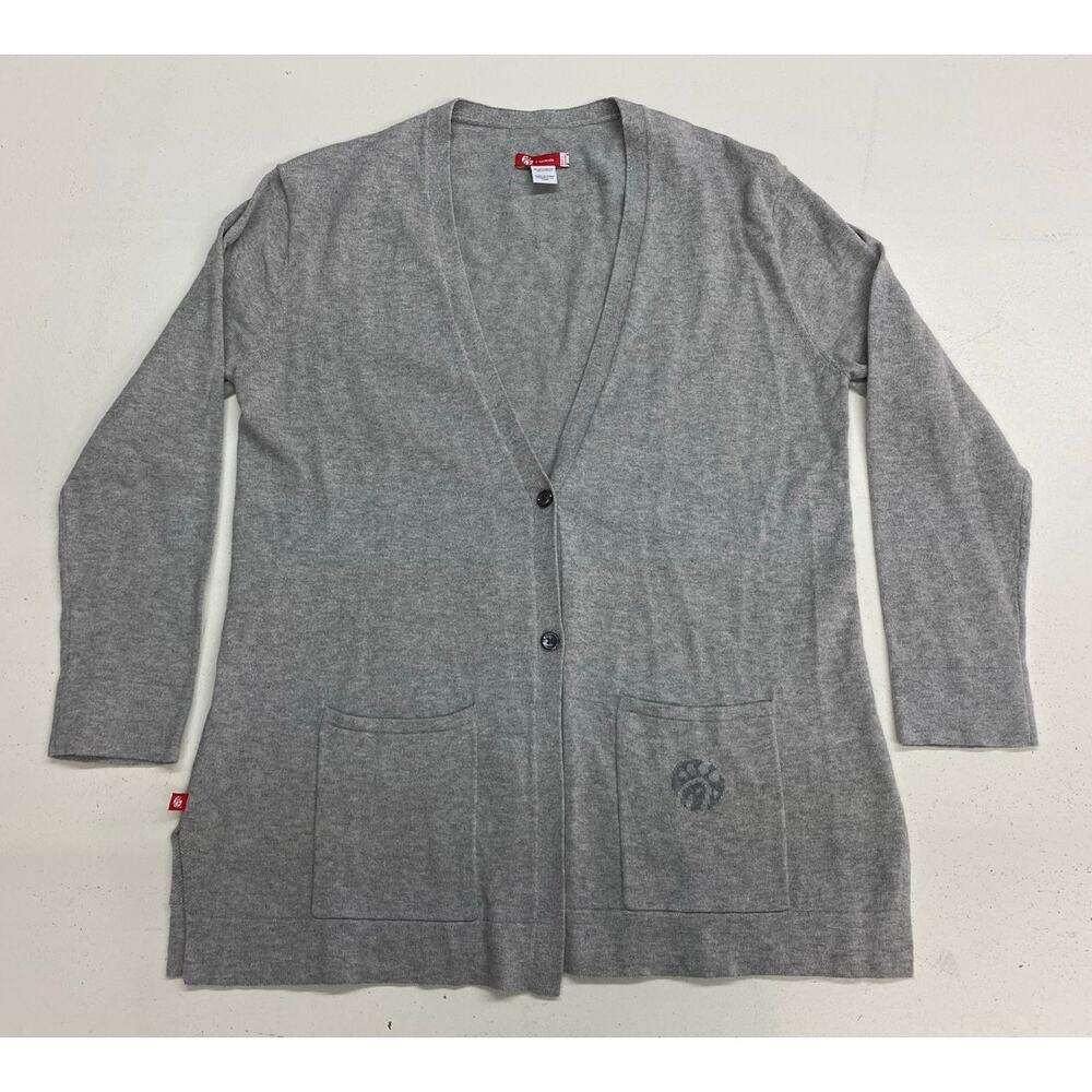 Women Oobe Chickfila cotton cashmere lightweight employee cardigan sweater, XS